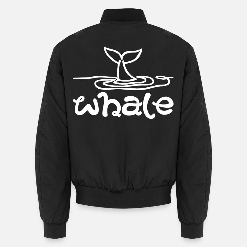 The Whale's Tail (White) Unisex Bomber Jacket