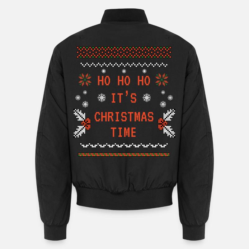 Pixel Noël Ho Ho Ho Ho Bomber unisexe