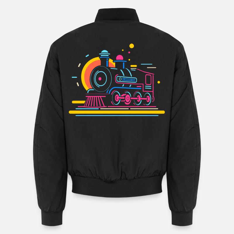Eisenbahn Karikatur Unisex Bomberjacke