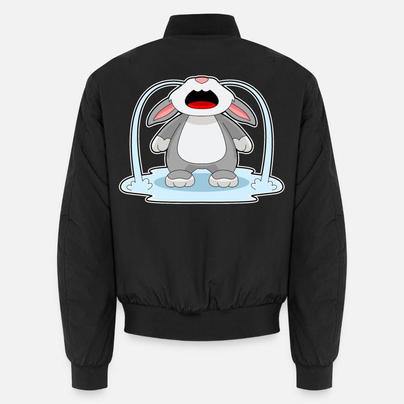 Bunny sad - Unisex Bomber Jacket - black