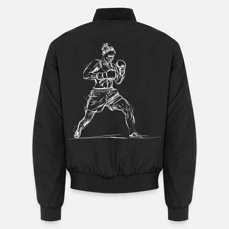 Croquis de boxeuse Bomber unisexe