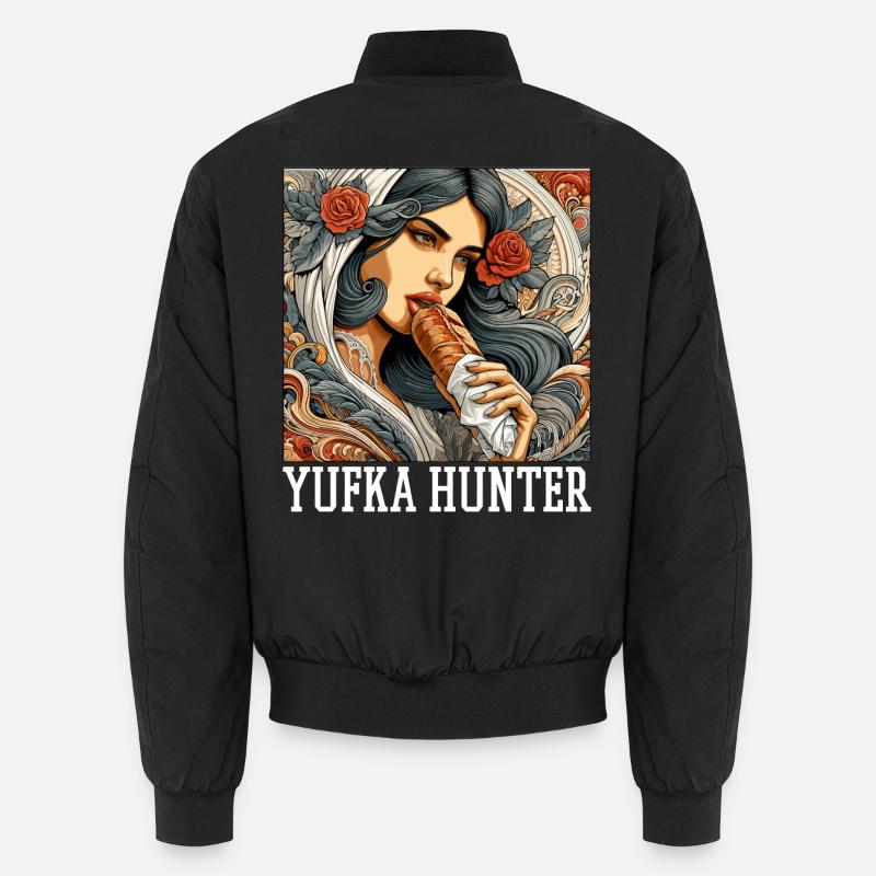 Yufka Jäger Kebab Geschenk - Unisex Bomberjacke - Schwarz