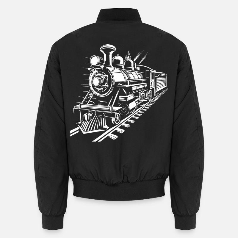 Graphique ferroviaire - Bomber unisexe - noir
