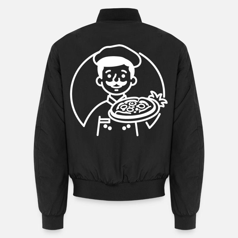 Pizza Maker Dessin au trait Bomber unisexe