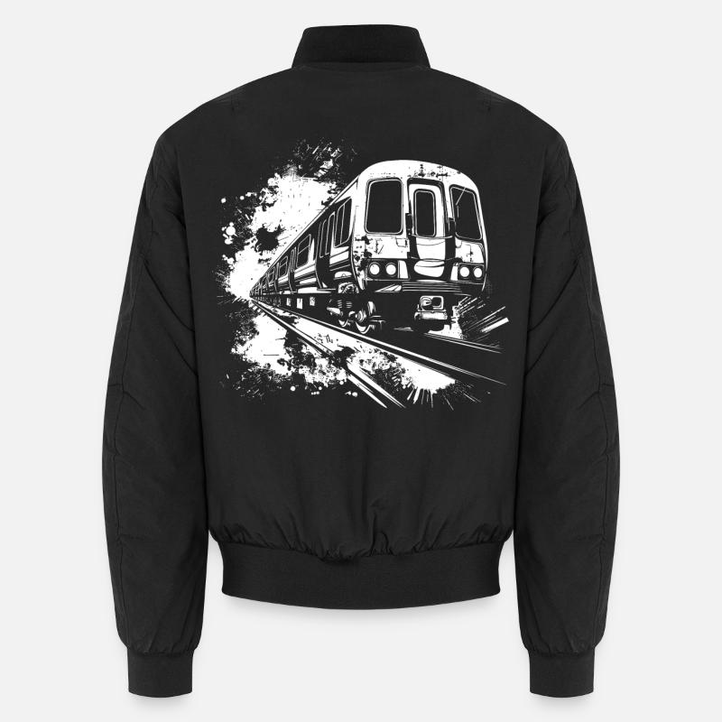 Zug Farbklecks - Unisex Bomberjacke - Schwarz