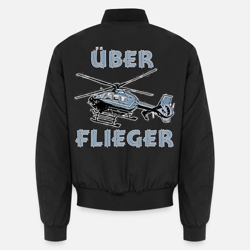 High-flyer helicopter - Unisex Bomber Jacket - black