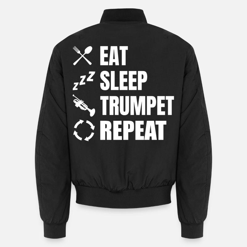 Manger Dormir Trompette Répéter Bomber unisexe
