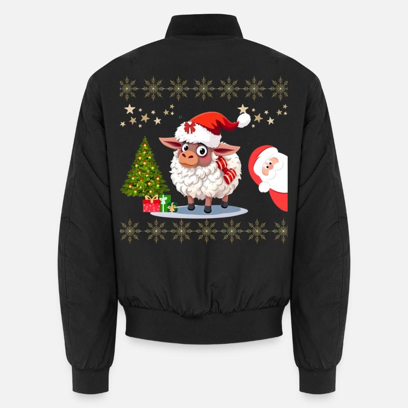 Mouton Festif de Noël - Pulls et Habits Mignons Bomber unisexe