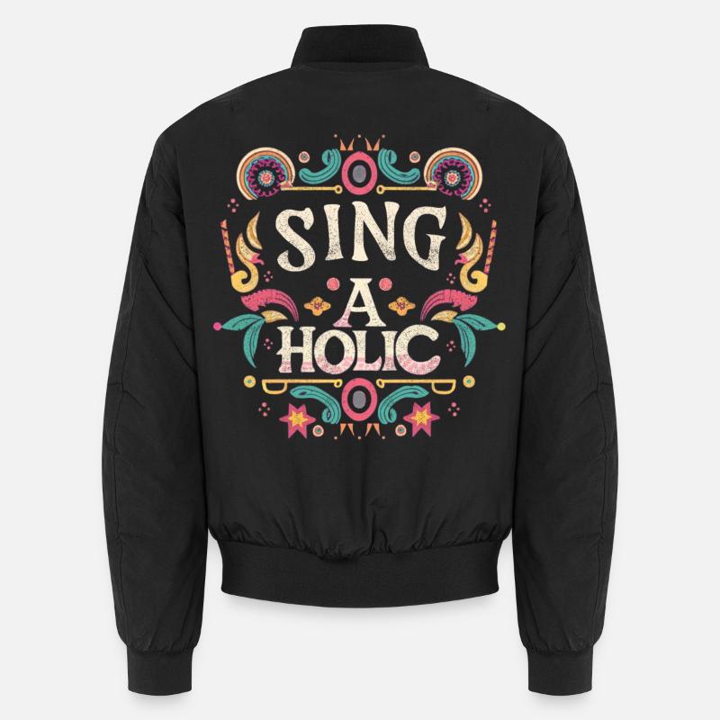Sing-aholic - Unisex Bomber Jacket - black