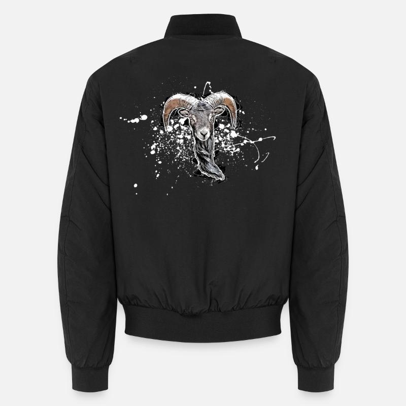 Ziegenbock - Unisex Bomberjacke - Schwarz