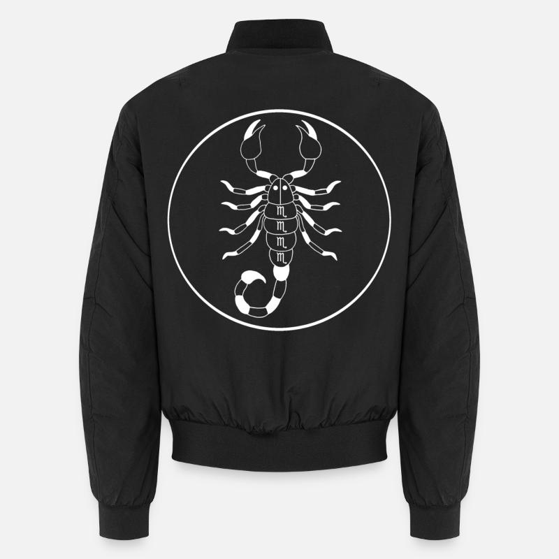 Skorpion Sternzeichen (weiß) Unisex Bomberjacke