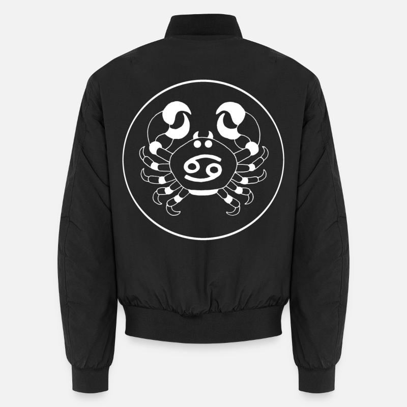 Krebs Sternzeichen (weiß) Unisex Bomberjacke