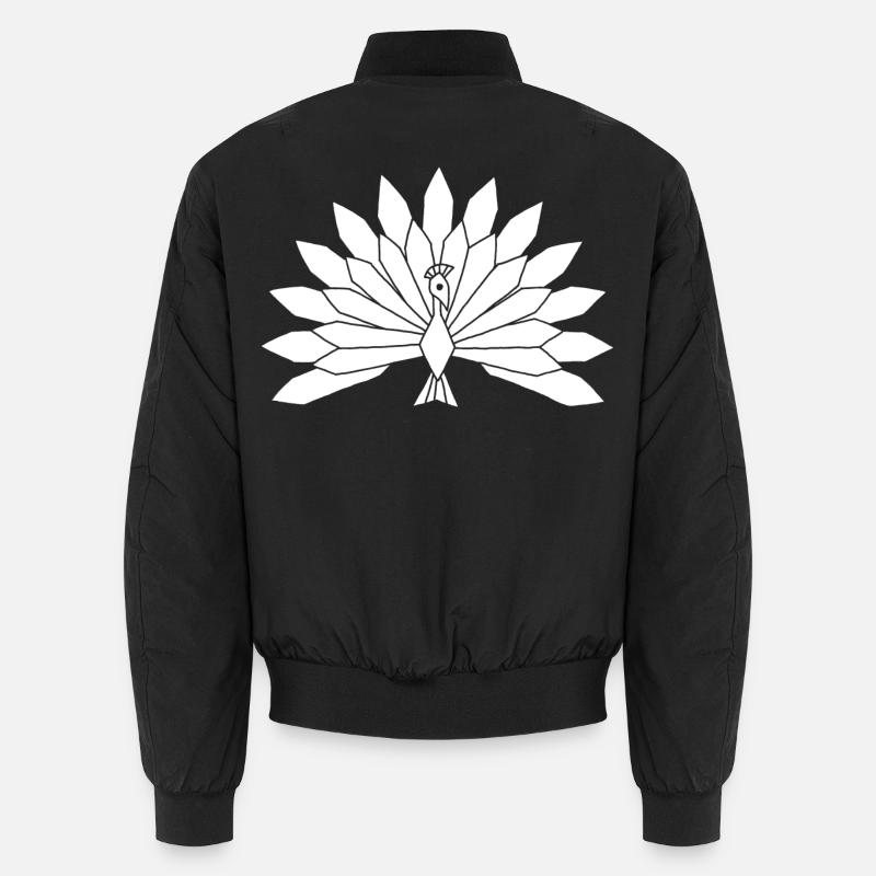 Der weiße Pfau Unisex Bomberjacke