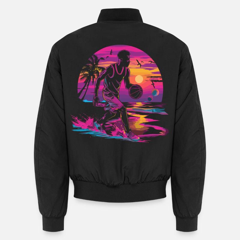 Basket-ball Synthwave Bomber unisexe