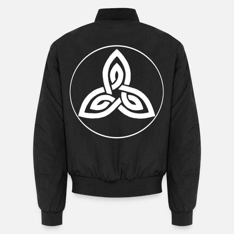 White Celtic Flower Unisex Bomber Jacket