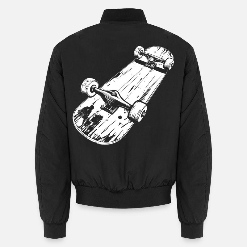 Skateboard Drawing Unisex Bomber Jacket