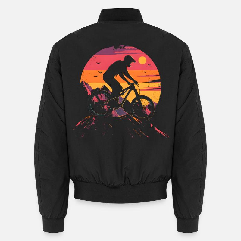 Mountainbiking 90er Look - Unisex Bomberjacke - Schwarz