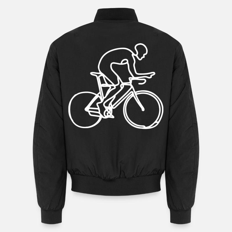 Cyclist Graphic - Unisex Bomber Jacket - black
