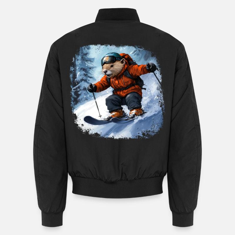 Biber Ski - Unisex Bomberjacke - Schwarz