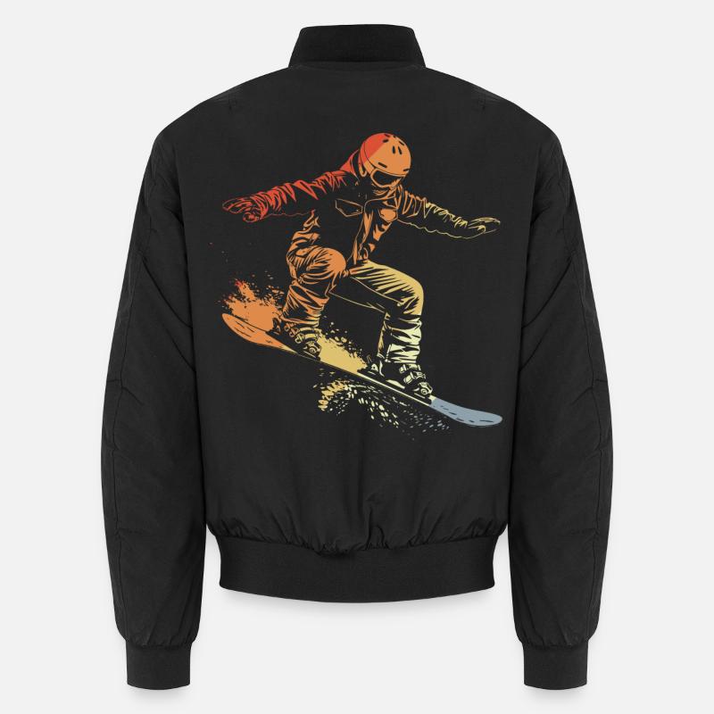 Snowboarder Graphique Rétro Bomber unisexe