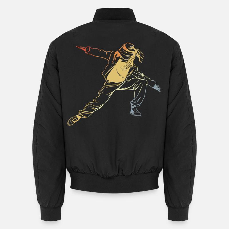 Vintage Breakdancerin Unisex Bomberjacke