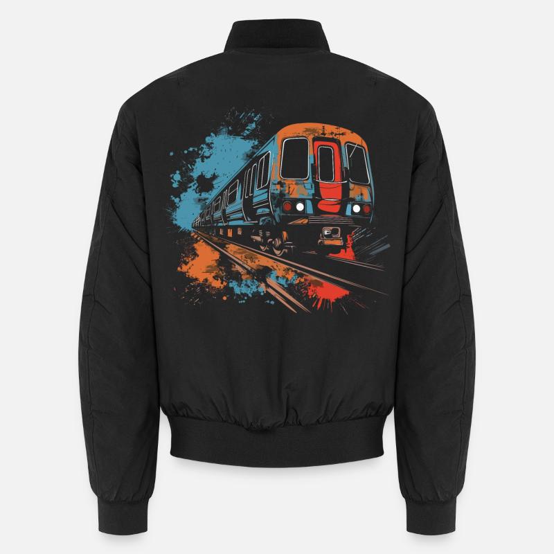 Eisenbahn - Unisex Bomberjacke - Schwarz