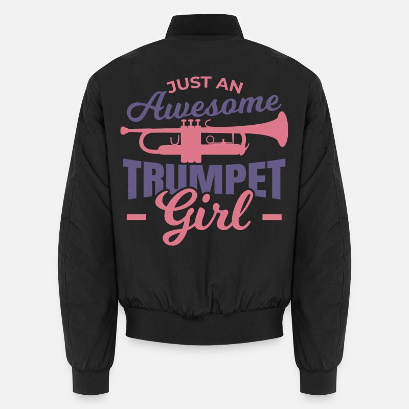 Tolles Trompetenmädchen Unisex Bomberjacke