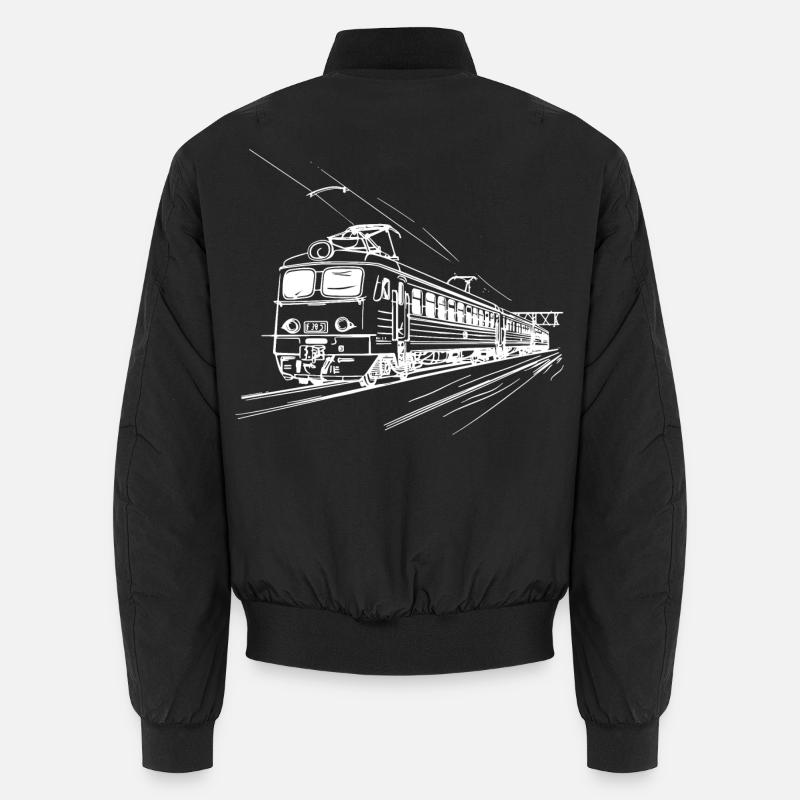Railway Drawing Unisex Bomber Jacket