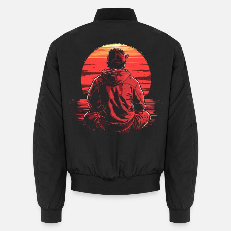 Game Lover 80s Look - Unisex Bomber Jacket - black