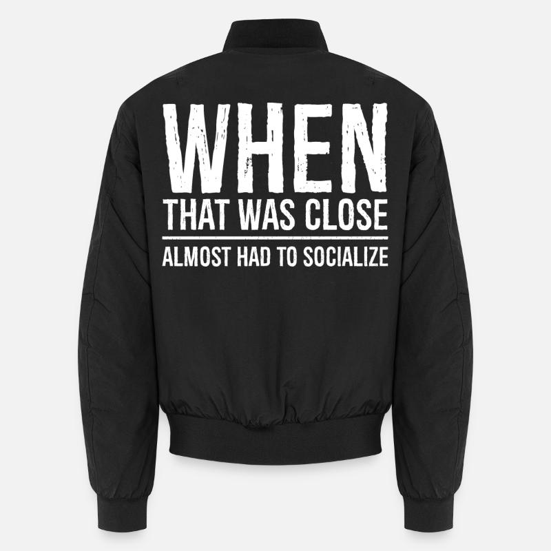 Als das knapp war - Unisex Bomberjacke - Schwarz