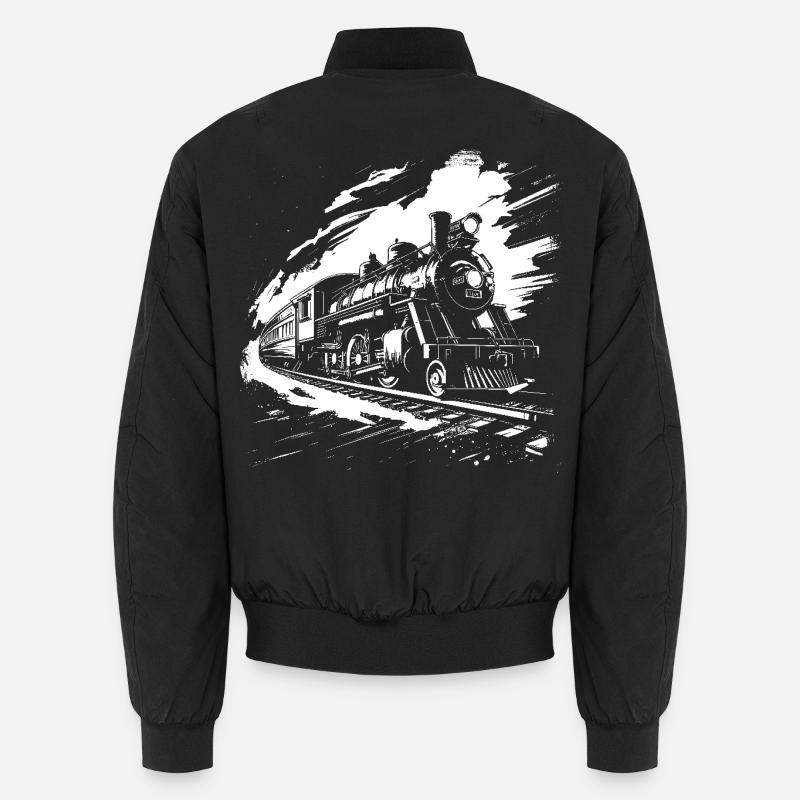 Eisenbahn Zeichnung Unisex Bomberjacke