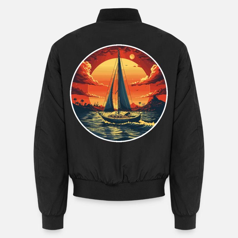 Portrait Sailing - Unisex Bomber Jacket - black