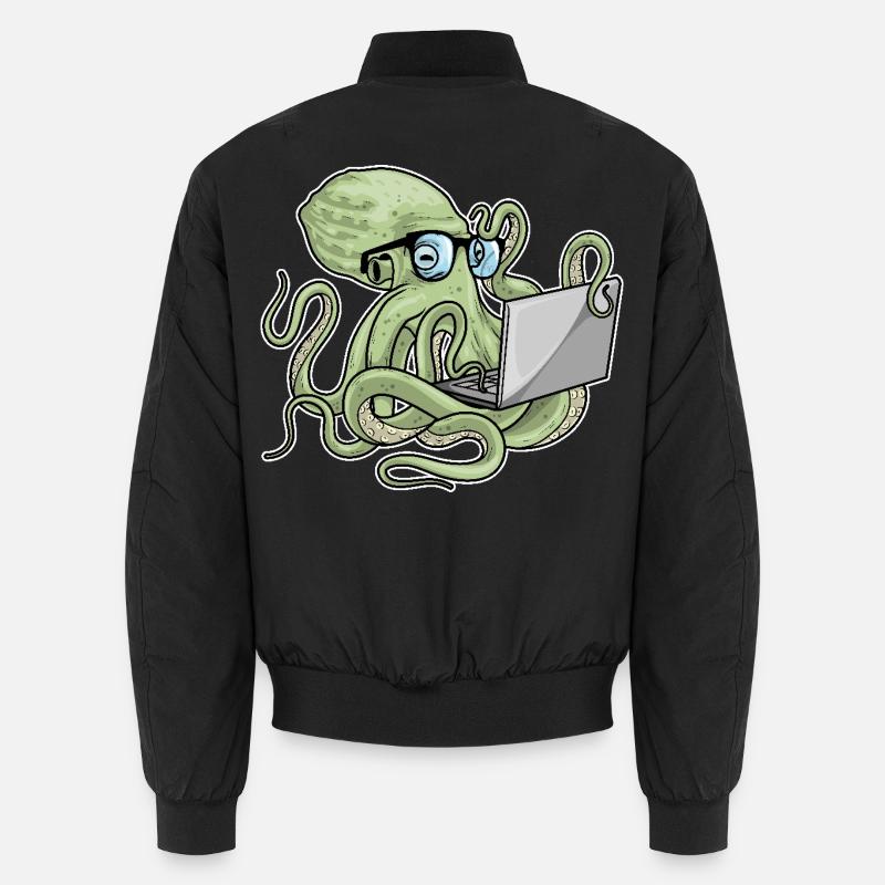 Octopus Laptop Unisex Bomber Jacket