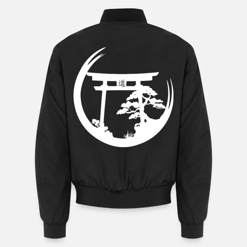 Japanese Atmosphere (White) Unisex Bomber Jacket