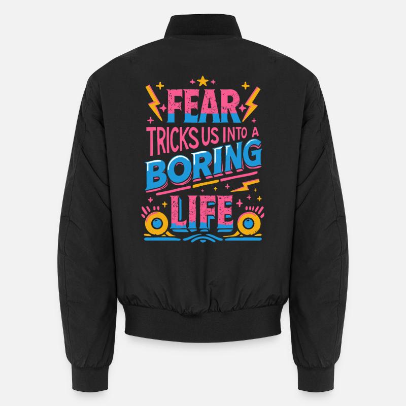 Don't worry, just live! - Unisex Bomber Jacket - black