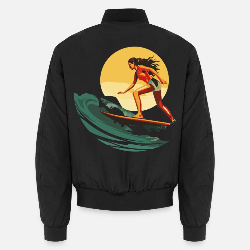 Surfer - Unisex Bomber Jacket - black