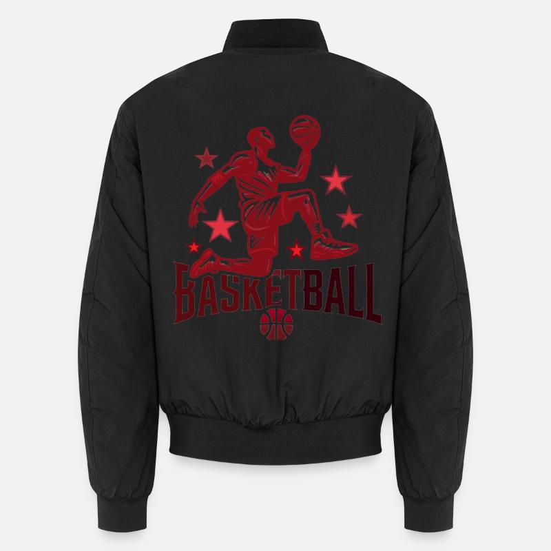 Conception de basket-ball - Bomber unisexe - noir
