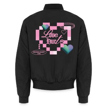 L’amour fait mal - Bomber unisexe - noir - Dos - AI Model Male 185 light (185cm)