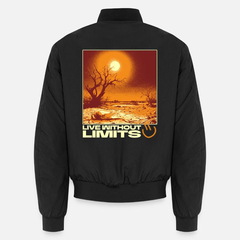 Live Without Limits – Surreal Desert Scene Unisex Bomber Jacket