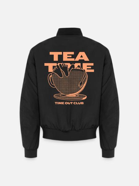 Tea Time – Relaxing Time Out - Unisex Bomber Jacket - black
