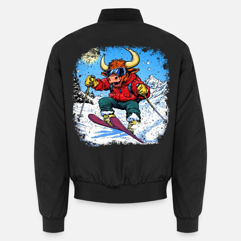 Ski Stier - Unisex Bomberjacke - Schwarz