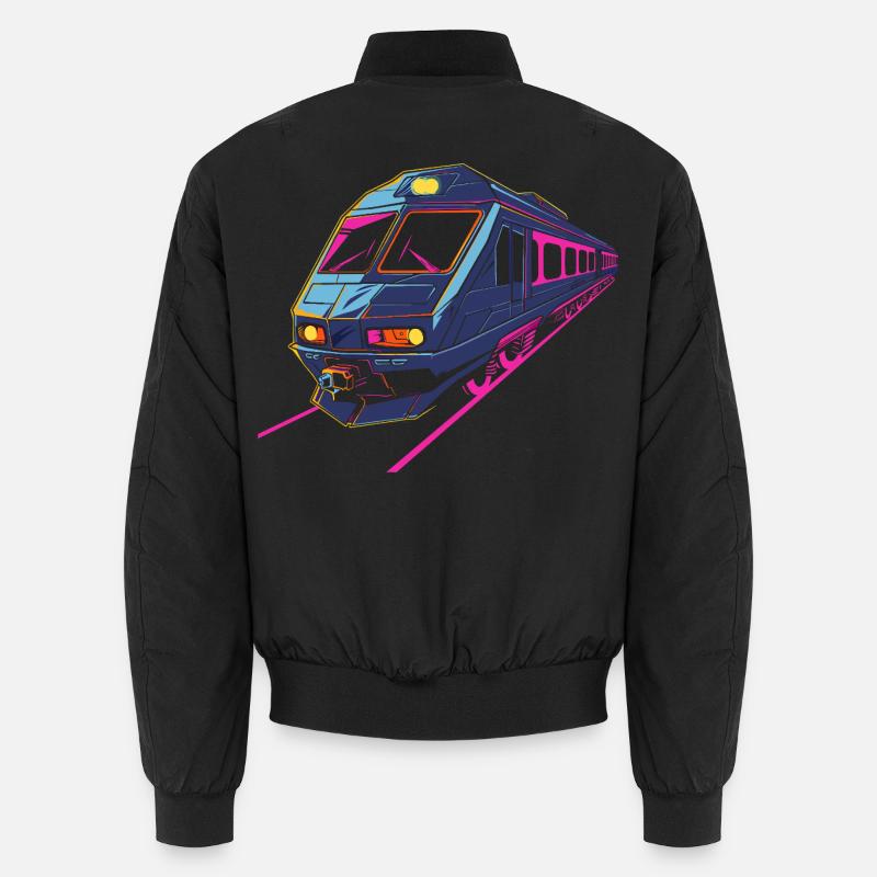 Train Rétro - Bomber unisexe - noir