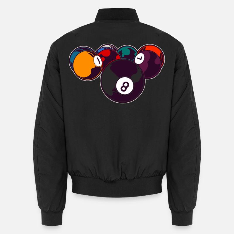 Billiards 8 Ball - Unisex Bomber Jacket - black