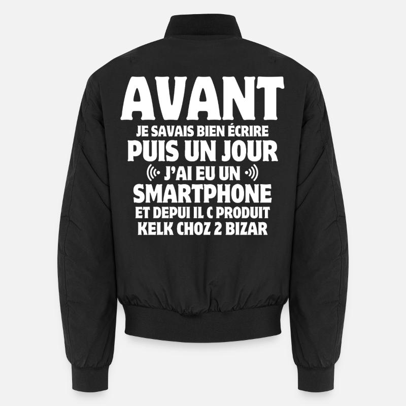 Phone, SMS, Mobile Phone - Unisex Bomber Jacket - black