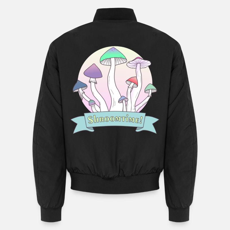 Shroomtime! Psilocybe Cubensis colored design Unisex Bomber Jacket