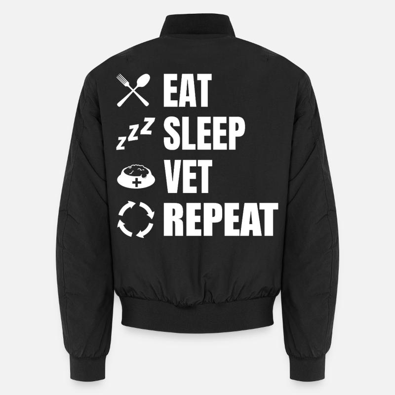 Food Sleeping Veterinary Unisex Bomber Jacket