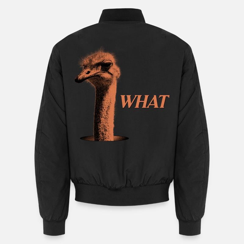 What?! – Grummelnder Strauß Unisex Bomberjacke