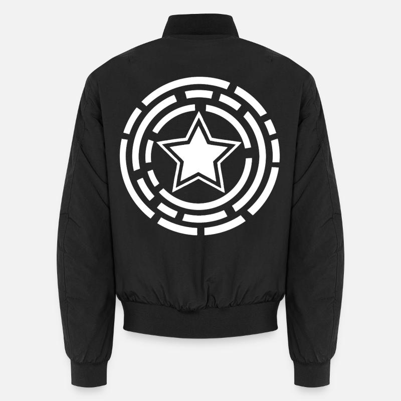 étoile blanche - Bomber unisexe - noir