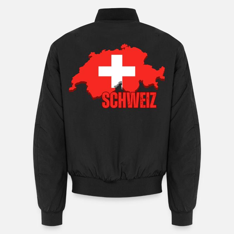 Flagge der Schweiz, Schweizer Stolz Unisex Bomberjacke
