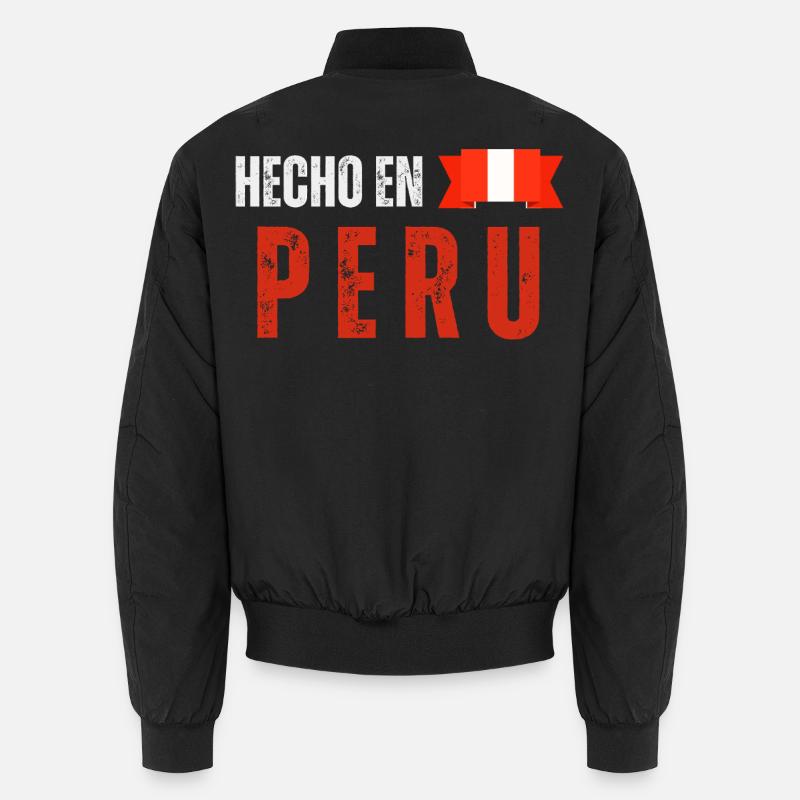 Hergestellt in Peru, peruanischer Stolz - Unisex Bomberjacke - Schwarz